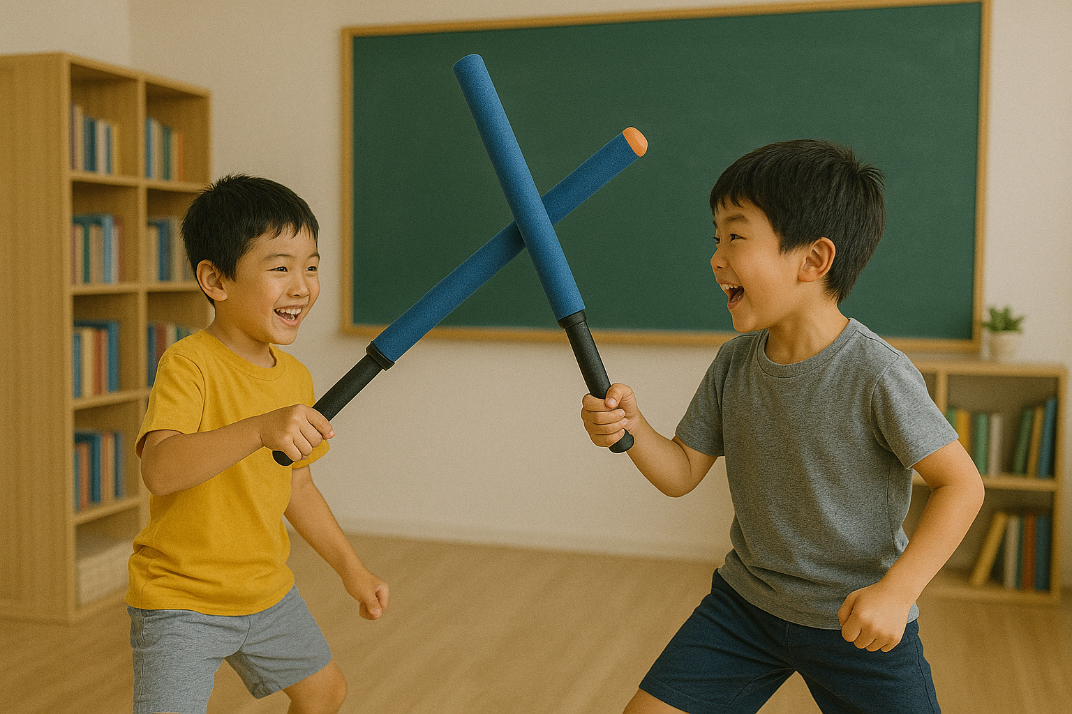 スポーツチャンバラで規律と胆力を